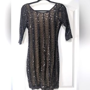 Black sequin dress